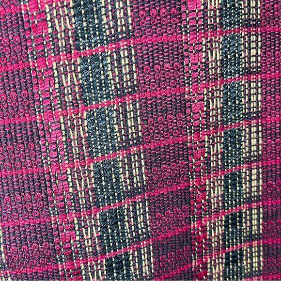 Cato red black tweed striped preppy office midi skirt 14 - Picture 4 of 7